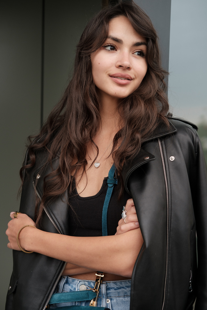 Close-up Portrait of Beautiful Stylish Woman 